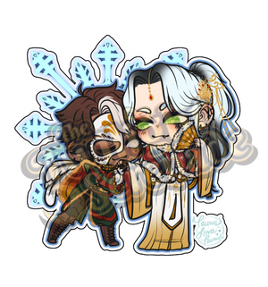 The Twilight Serenade - Lysandre & Dishi Christmas Glitter Sticker